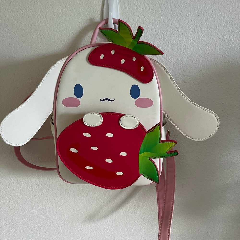Cute Strawberry Bunny Backpack
